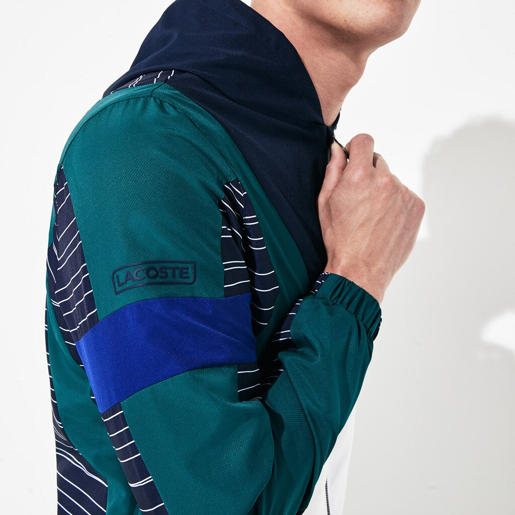 Men's SPORT Hooded Color-Block Tennis Track Suit / Lacoste