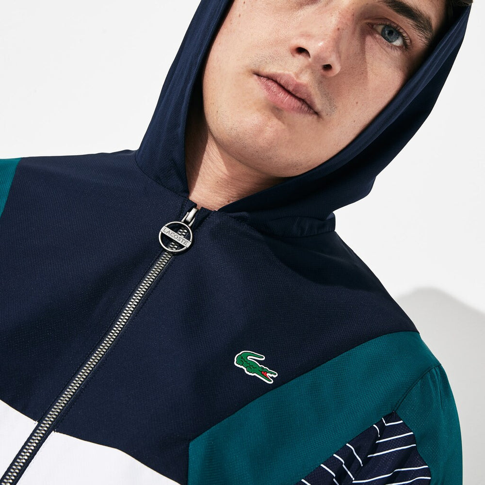 Men's SPORT Hooded Color-Block Tennis Track Suit / Lacoste