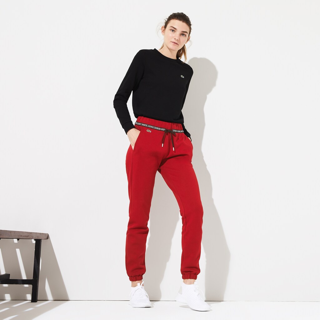 Women's SPORT Signature Waistband Fleece Sweatpants / Lacoste
