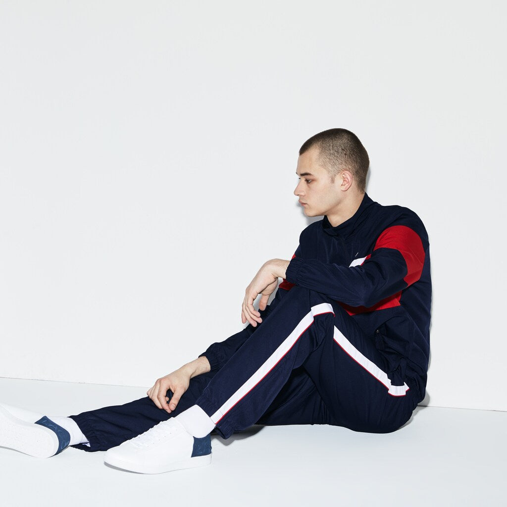 Men's SPORT Colored Bands Taffeta Tennis Tracksuit / Lacoste