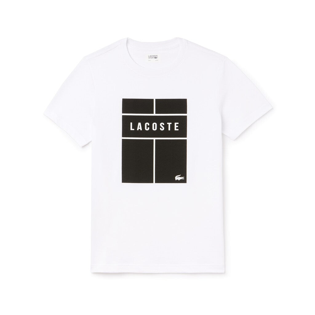 Men's SPORT Crew Neck Lettering Jersey Tennis T-shirt / Lacoste