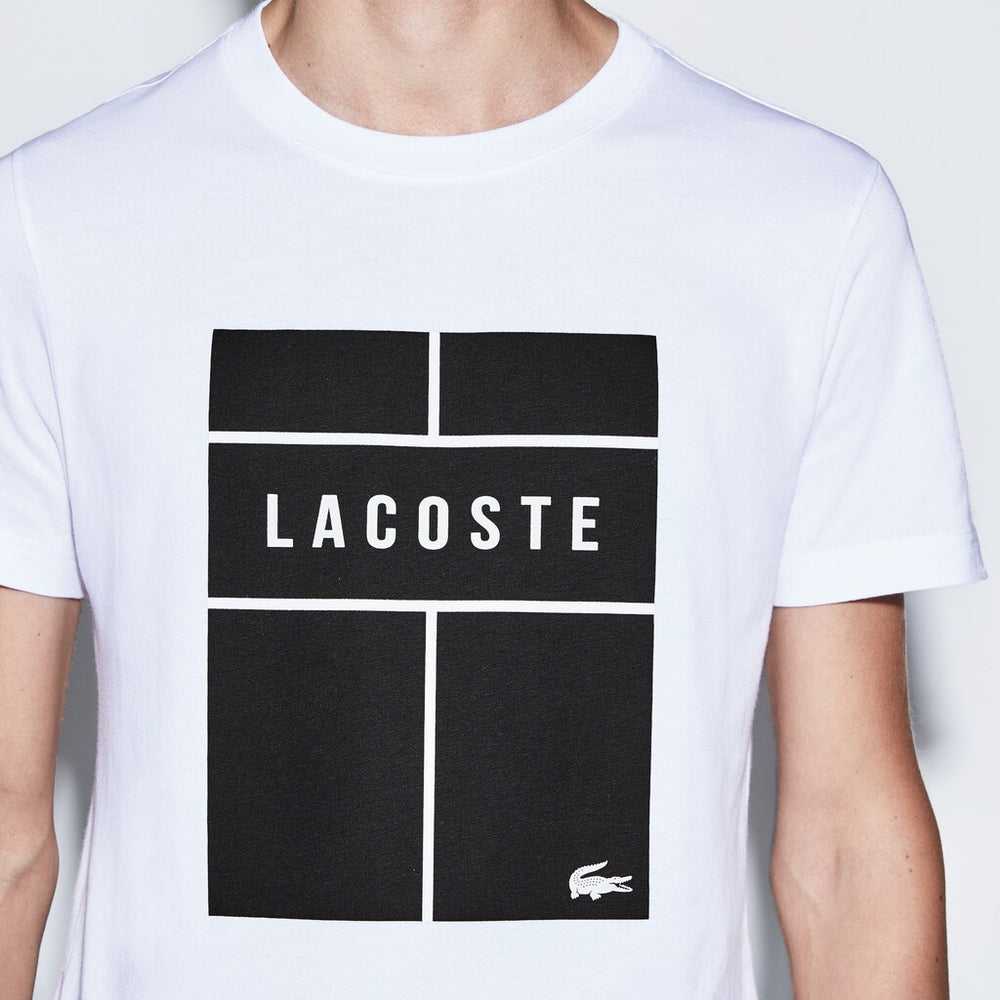 Men's SPORT Crew Neck Lettering Jersey Tennis T-shirt / Lacoste