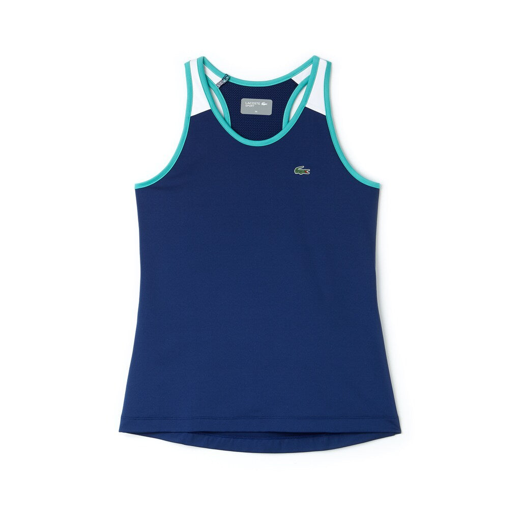 Women's SPORT Stretch Jersey Racerback Tennis Tank Top / Lacoste