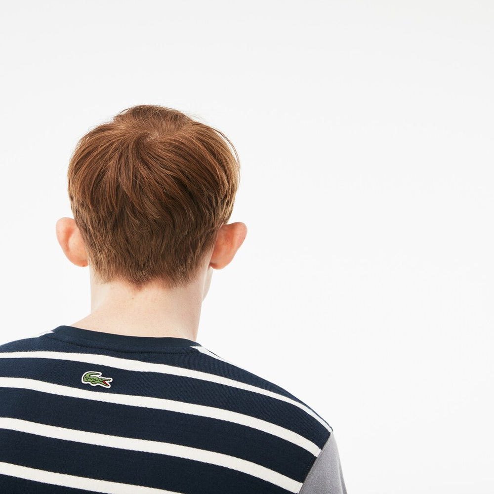 Men's LIVE Striped Cotton Jersey T-shirt / Lacoste