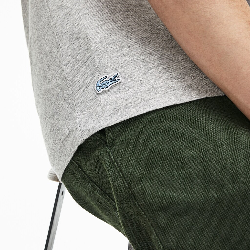 Men's Crew Neck Oversized Badge Cotton Jersey T-Shirt / Lacoste