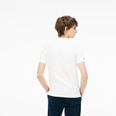 Men's Crew Neck 3D Lettering Cotton Jersey T-shirt / Lacoste
