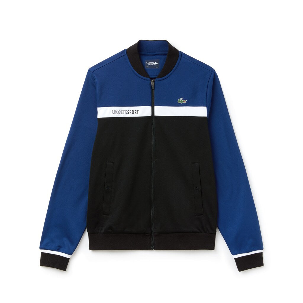 Men's SPORT Colorblock Zip Piqué Tennis Sweatshirt / Lacoste
