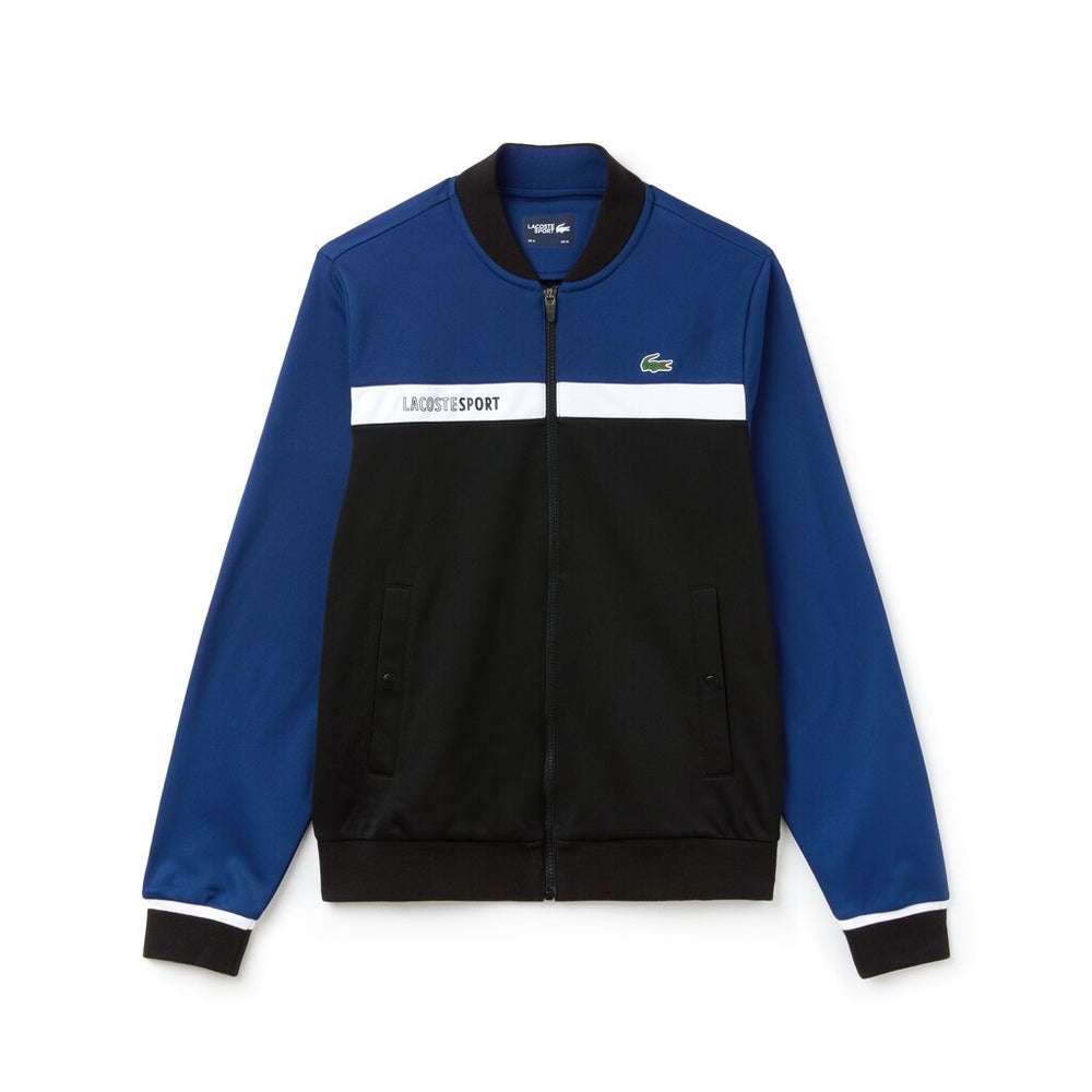 Men's SPORT Colorblock Zip Piqué Tennis Sweatshirt / Lacoste