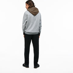 Men's LIVE Leopard Print Hood Fleece Sweatshirt / Lacoste