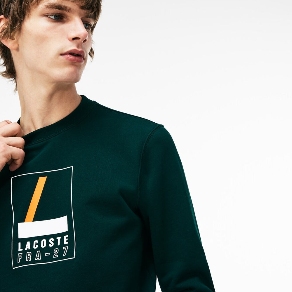 Men's Crew Neck Print Fleece Sweatshirt / Lacoste