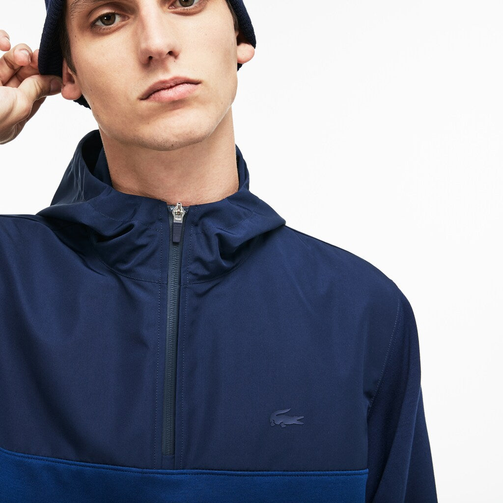 Men's Hooded Colorblock Fleece Jersey Sweatshirt / Lacoste