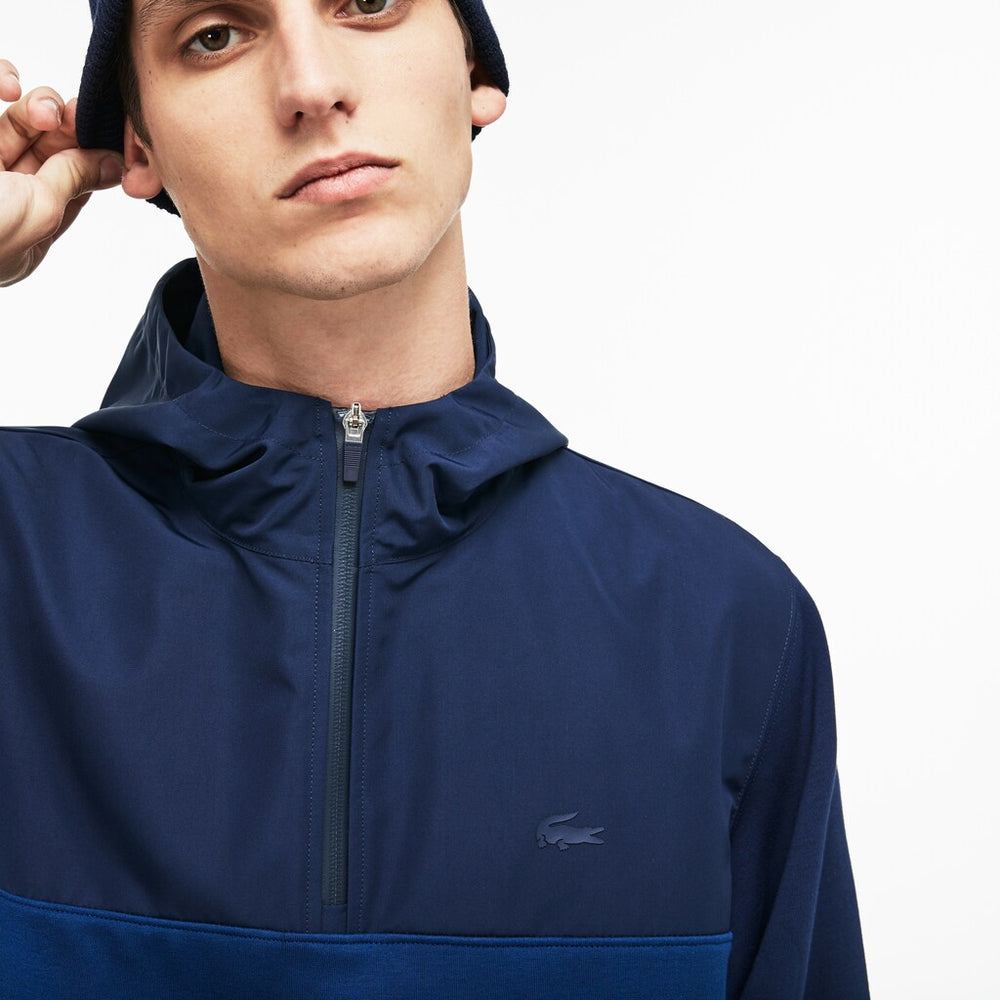 Men's Hooded Colorblock Fleece Jersey Sweatshirt / Lacoste