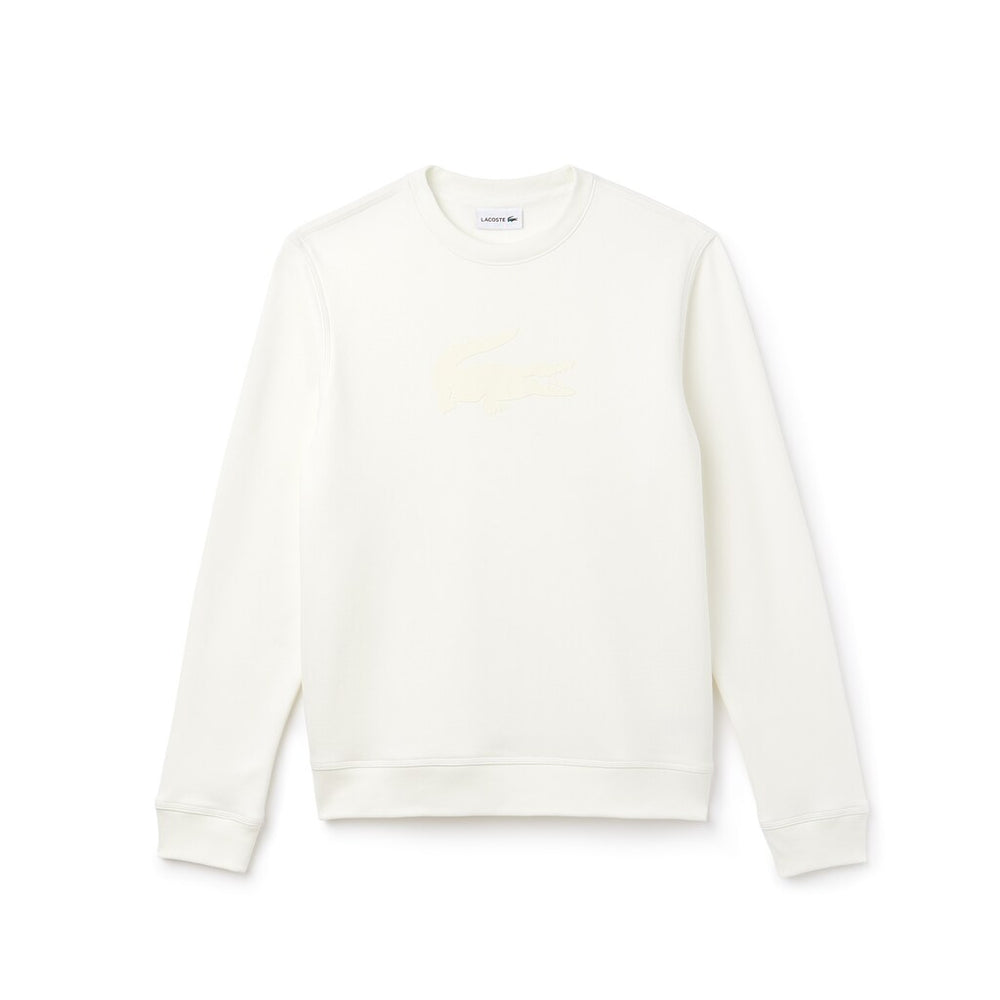 Men's Crew Neck Felt Crocodile Fleece Sweatshirt / Lacoste