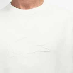 Men's Crew Neck Felt Crocodile Fleece Sweatshirt / Lacoste