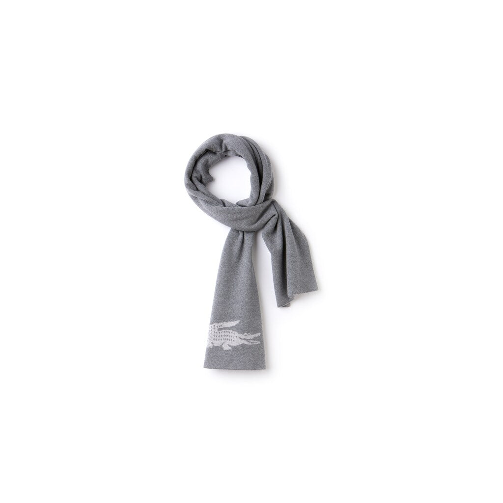 Men's Jacquard Crocodile Wool Scarf / Lacoste