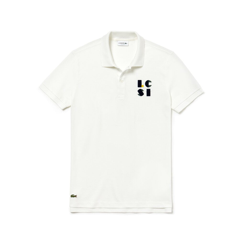 Men's Regular Fit LCST Lettering Petit Piqué Polo / Lacoste