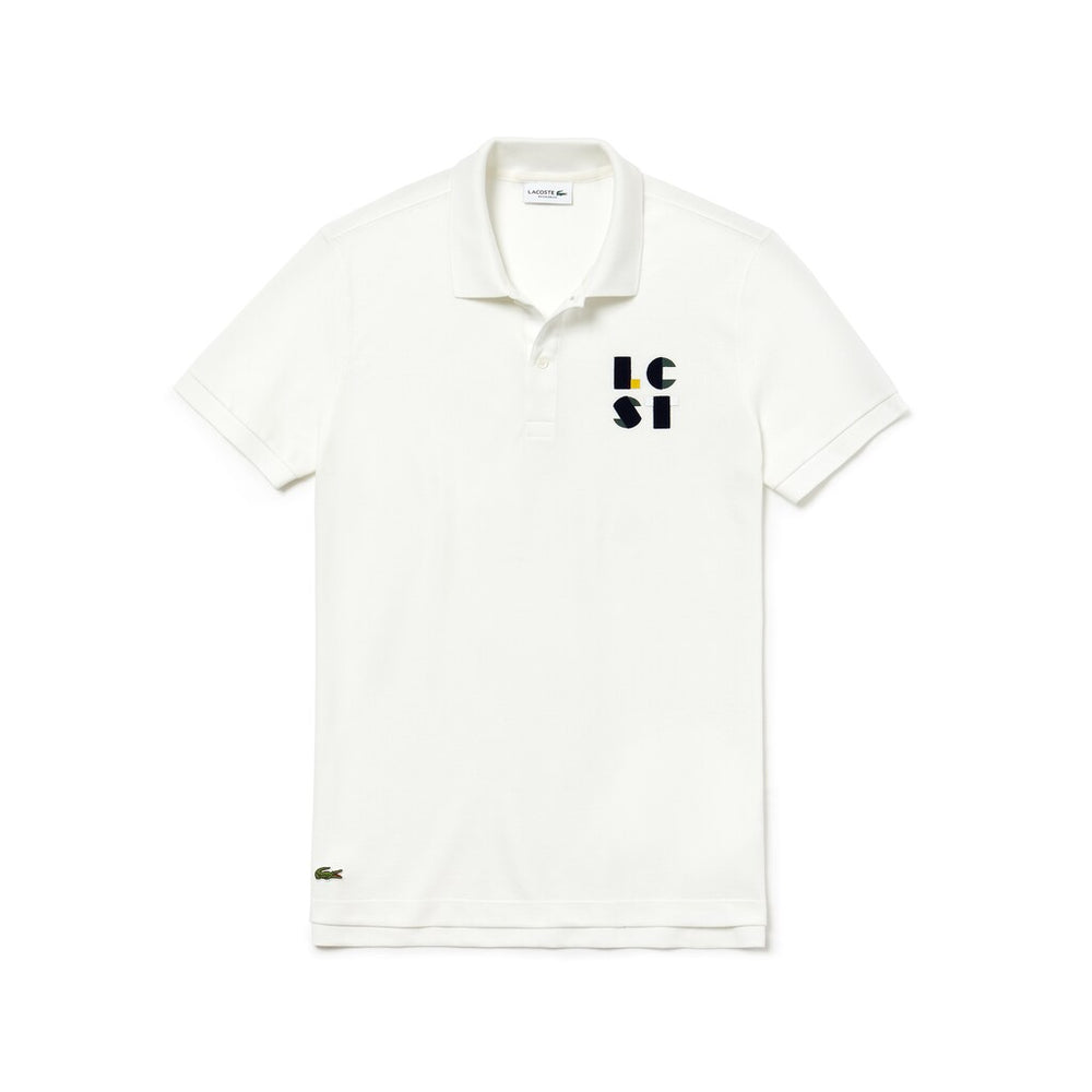 Men's Regular Fit LCST Lettering Petit Piqué Polo / Lacoste