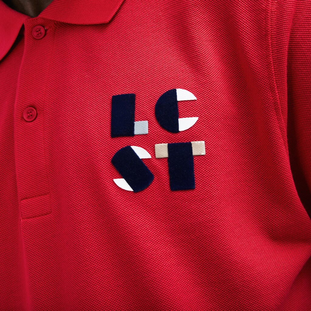 Men's Regular Fit LCST Lettering Petit Piqué Polo / Lacoste