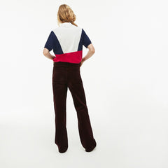 Women's Zip Neck Colorblock Terrycloth Piqué Polo / Lacoste