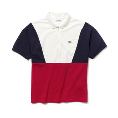 Women's Zip Neck Colorblock Terrycloth Piqué Polo / Lacoste