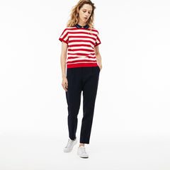 Women's Back Button Colorblock Striped Piqué Polo / Lacoste