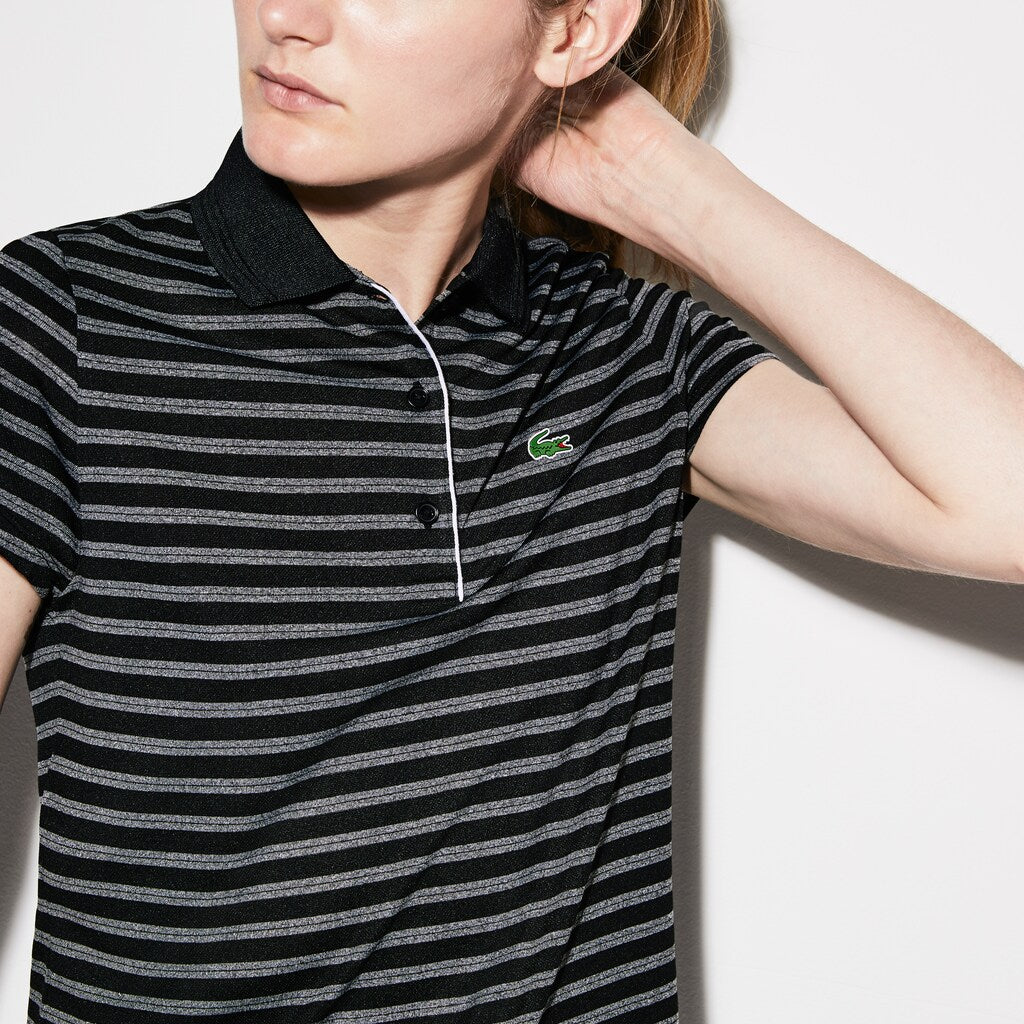 Women's SPORT Striped Technical Jersey Golf Polo / Lacoste