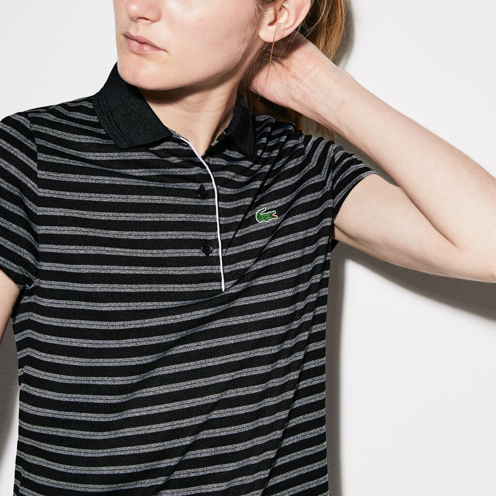 Women's SPORT Striped Technical Jersey Golf Polo / Lacoste