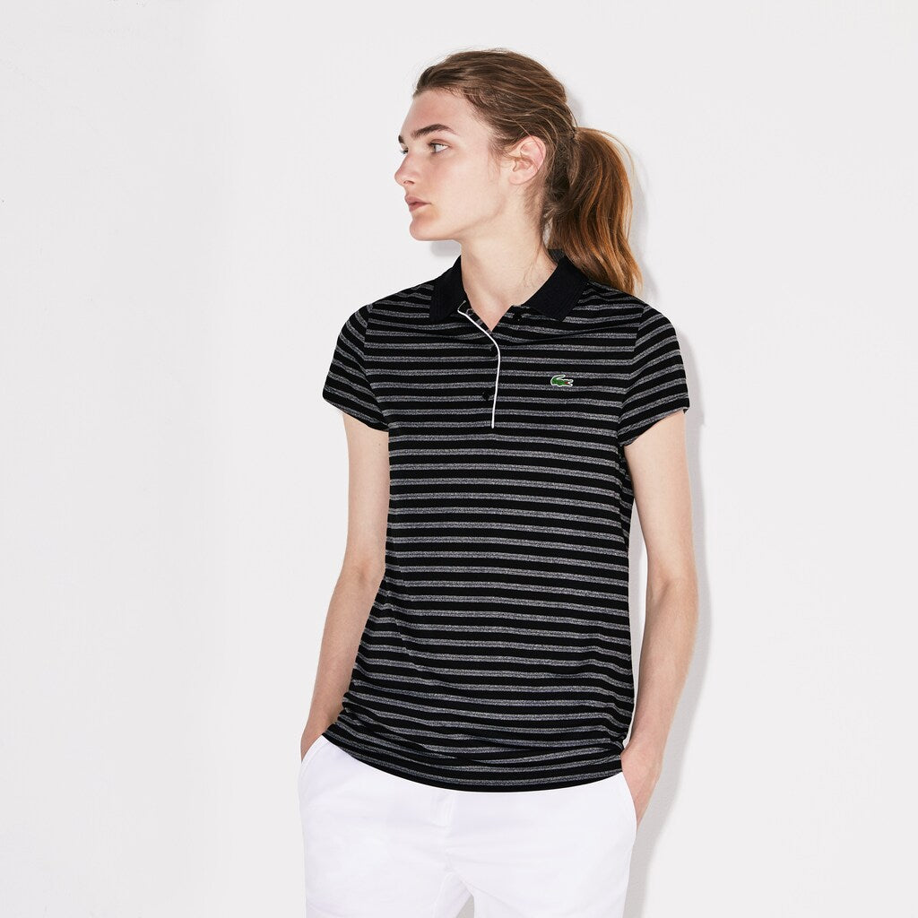 Women's SPORT Striped Technical Jersey Golf Polo / Lacoste