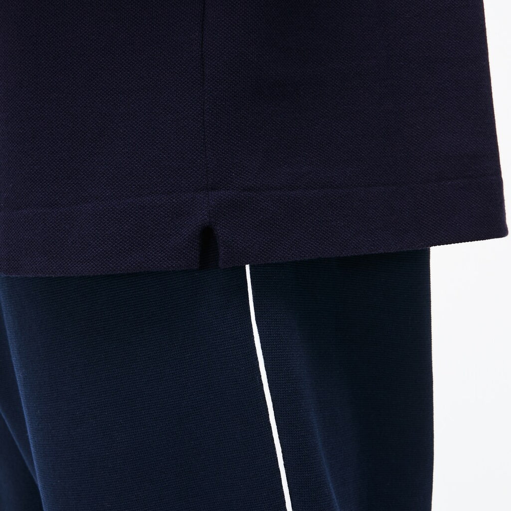Men's Regular Fit Striped Accents Petit Piqué Polo / Lacoste