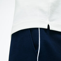 Men's Regular Fit Striped Accents Petit Piqué Polo / Lacoste