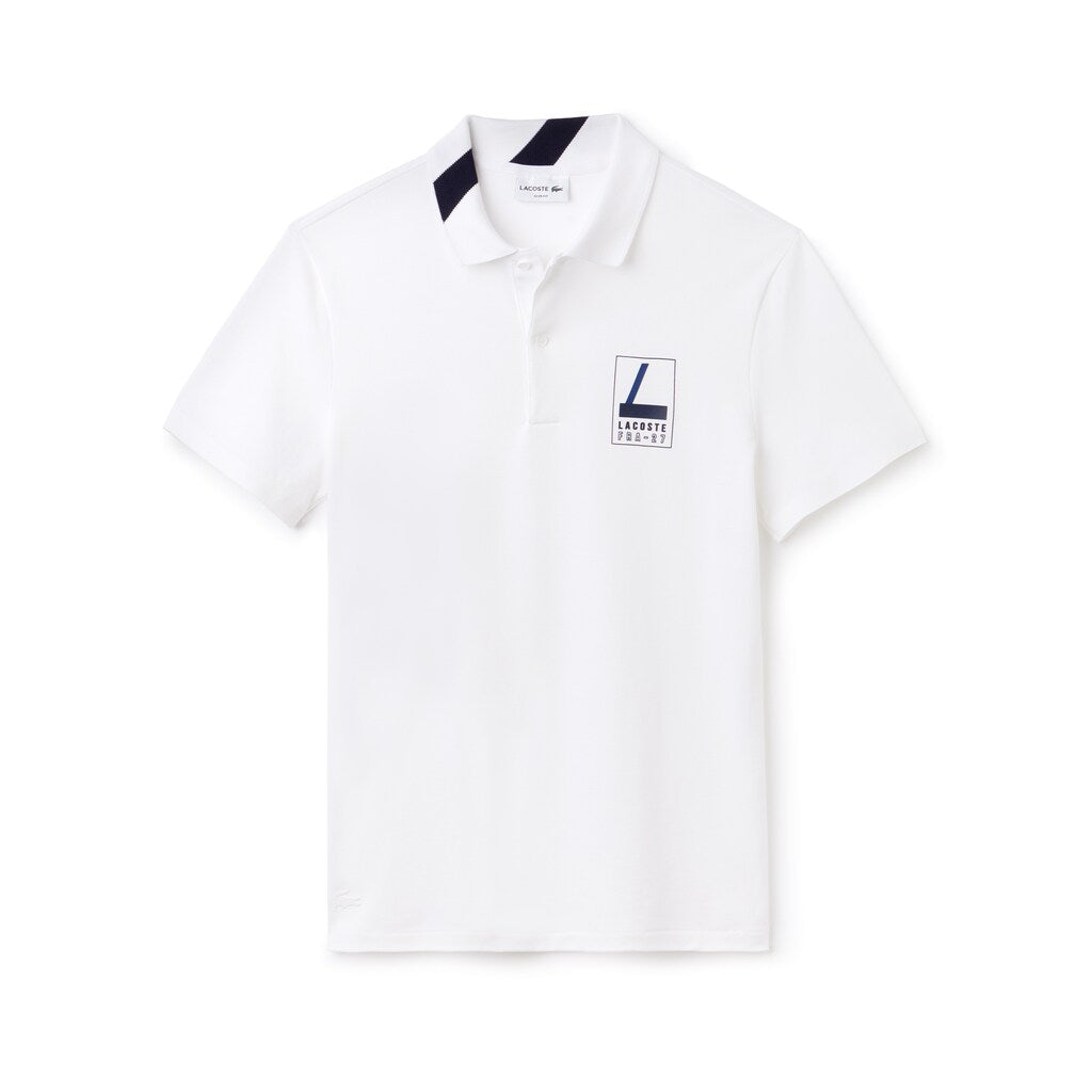Men's Slim Fit Lettering Stretch Mini Piqué Polo / Lacoste