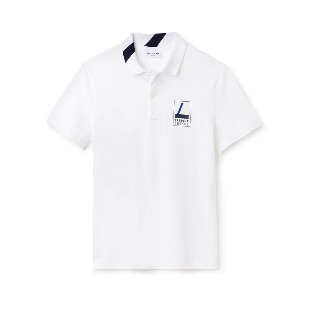 Men's Slim Fit Lettering Stretch Mini Piqué Polo / Lacoste