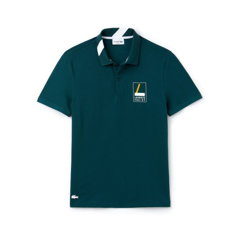 Men's Slim Fit Lettering Stretch Mini Piqué Polo / Lacoste