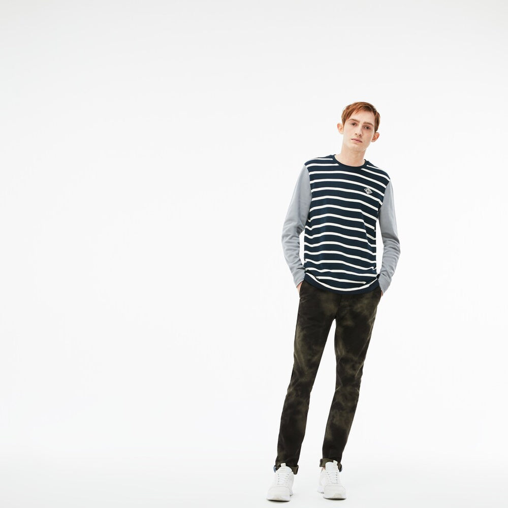 Men's LIVE Print Stretch Cotton Twill Chino Pants / Lacoste