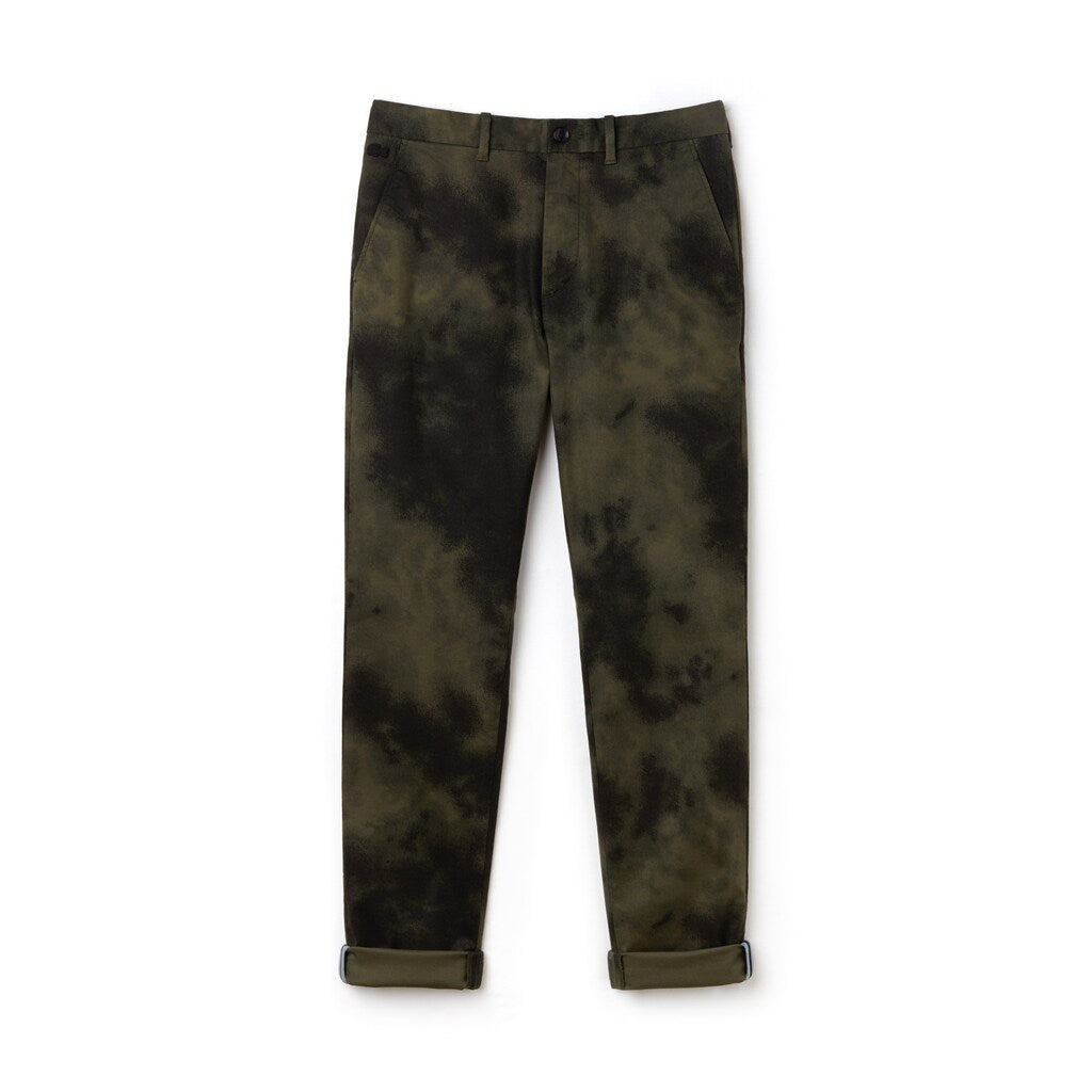 Men's LIVE Print Stretch Cotton Twill Chino Pants / Lacoste