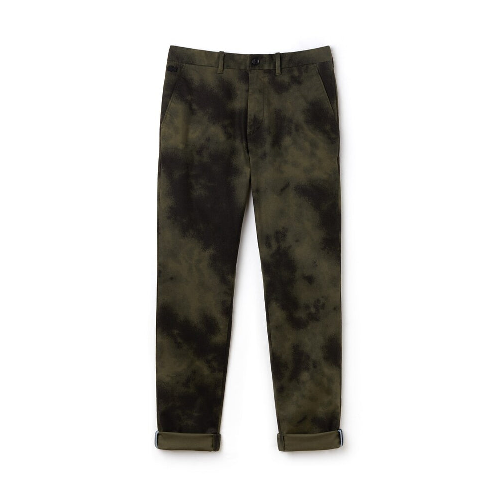 Men's LIVE Print Stretch Cotton Twill Chino Pants / Lacoste