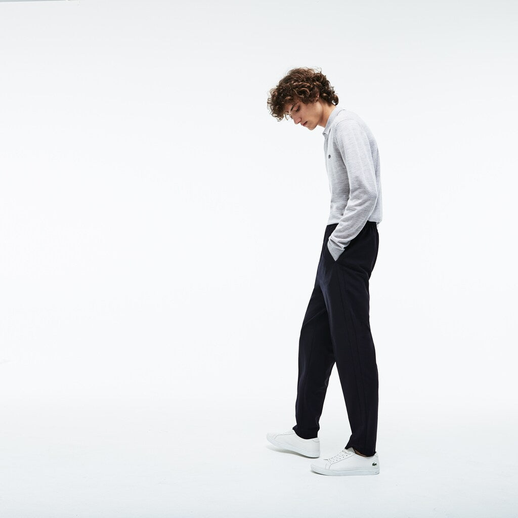 Men's Motion Pleated Stretch Wool Twill Chino Pants / Lacoste