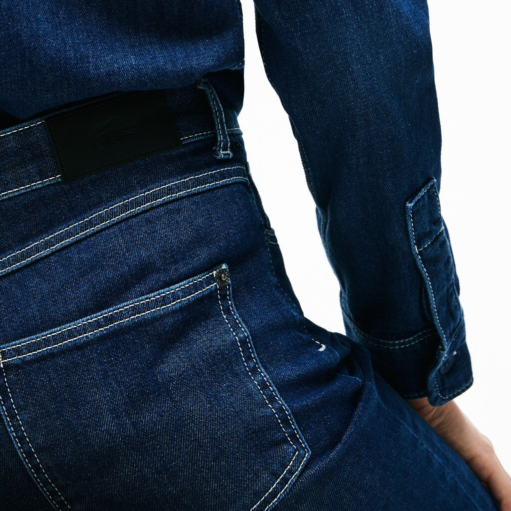 Women's Regular Fit Stretch Cotton Denim Carrot Pants / Lacoste