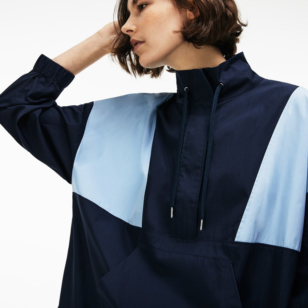 Women's LIVE Colorblock Cotton Poplin Sweatshirt Dress / Lacoste