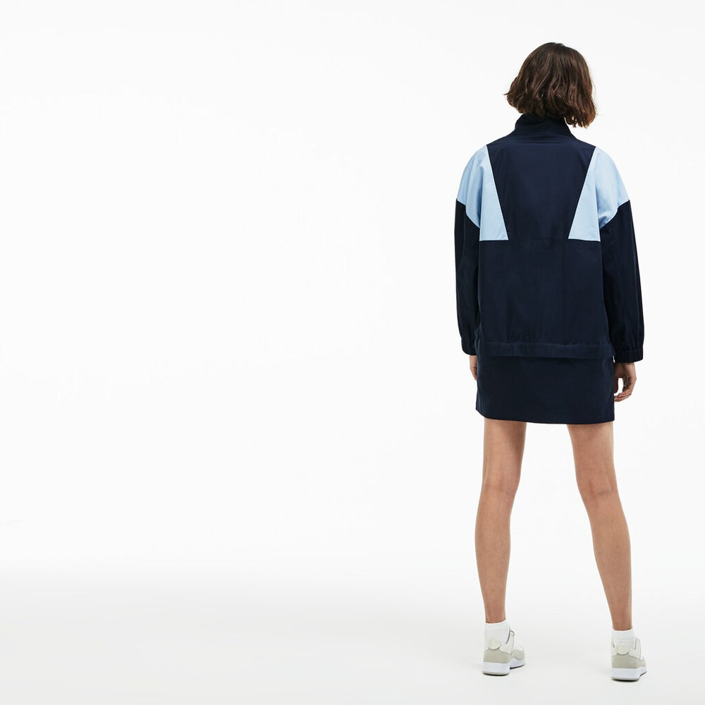 Women's LIVE Colorblock Cotton Poplin Sweatshirt Dress / Lacoste