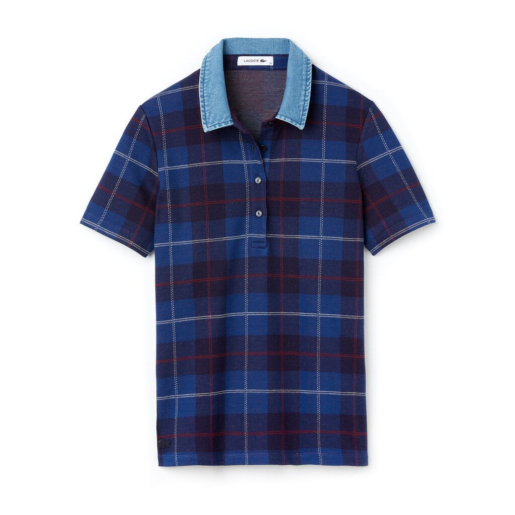 Women's Tartan Check Cotton Jacquard Polo / Lacoste