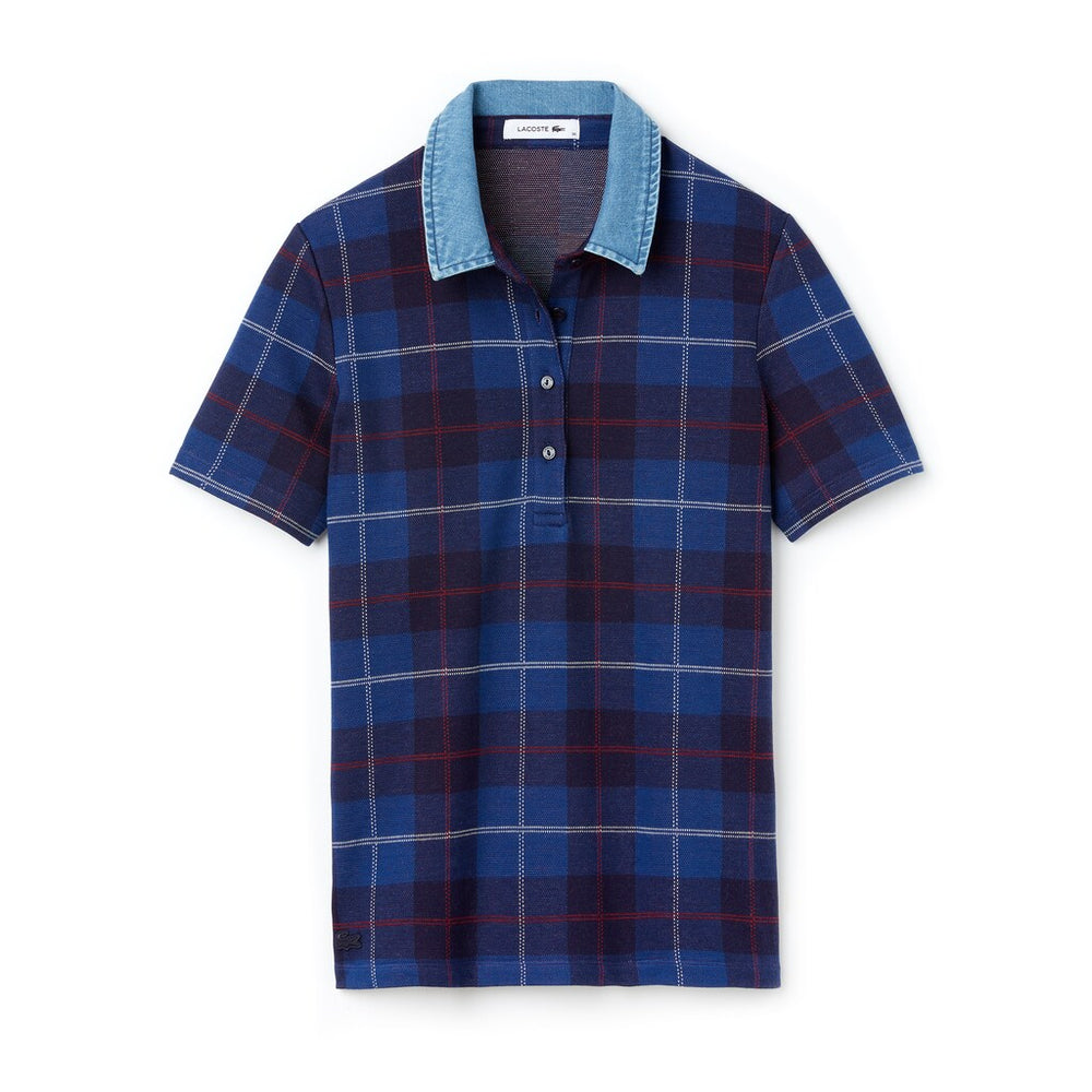 Women's Tartan Check Cotton Jacquard Polo / Lacoste