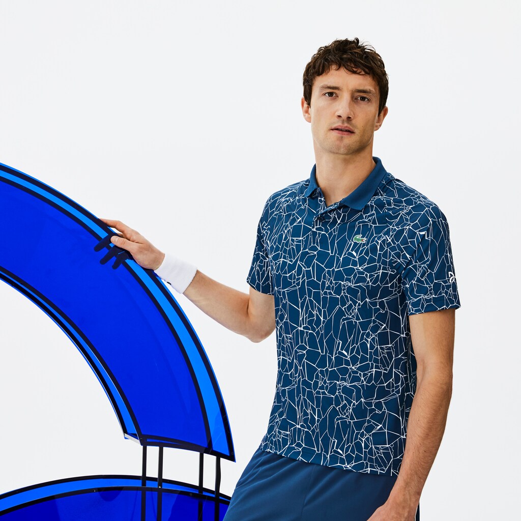 Men's SPORT Novak Djokovic Print Technical Jersey Polo / Lacoste