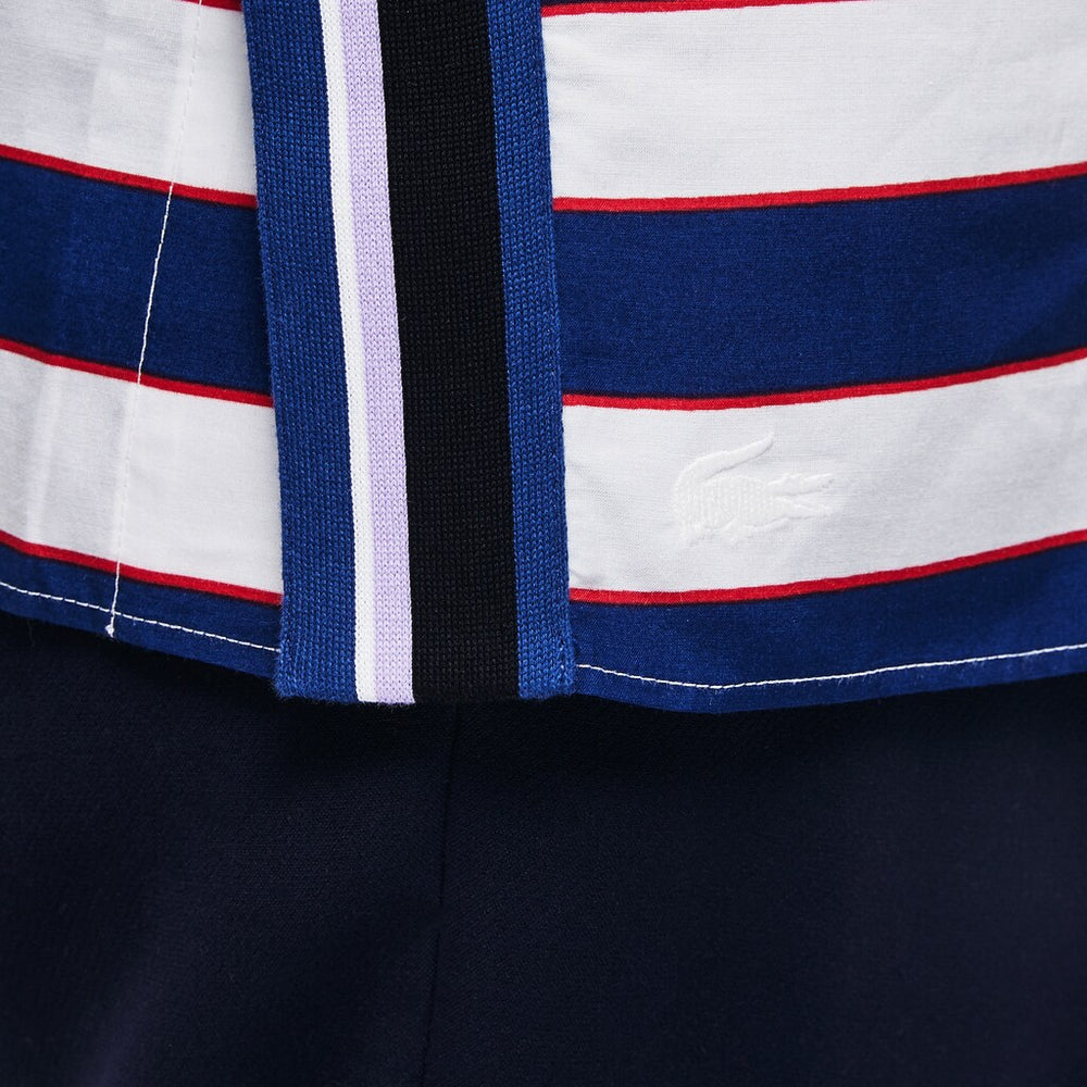 Women's Regular Fit Striped Cotton & Silk Voile Shirt / Lacoste