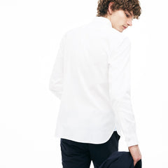 Men's Slim Fit Stretch Cotton Pinpoint Shirt / Lacoste