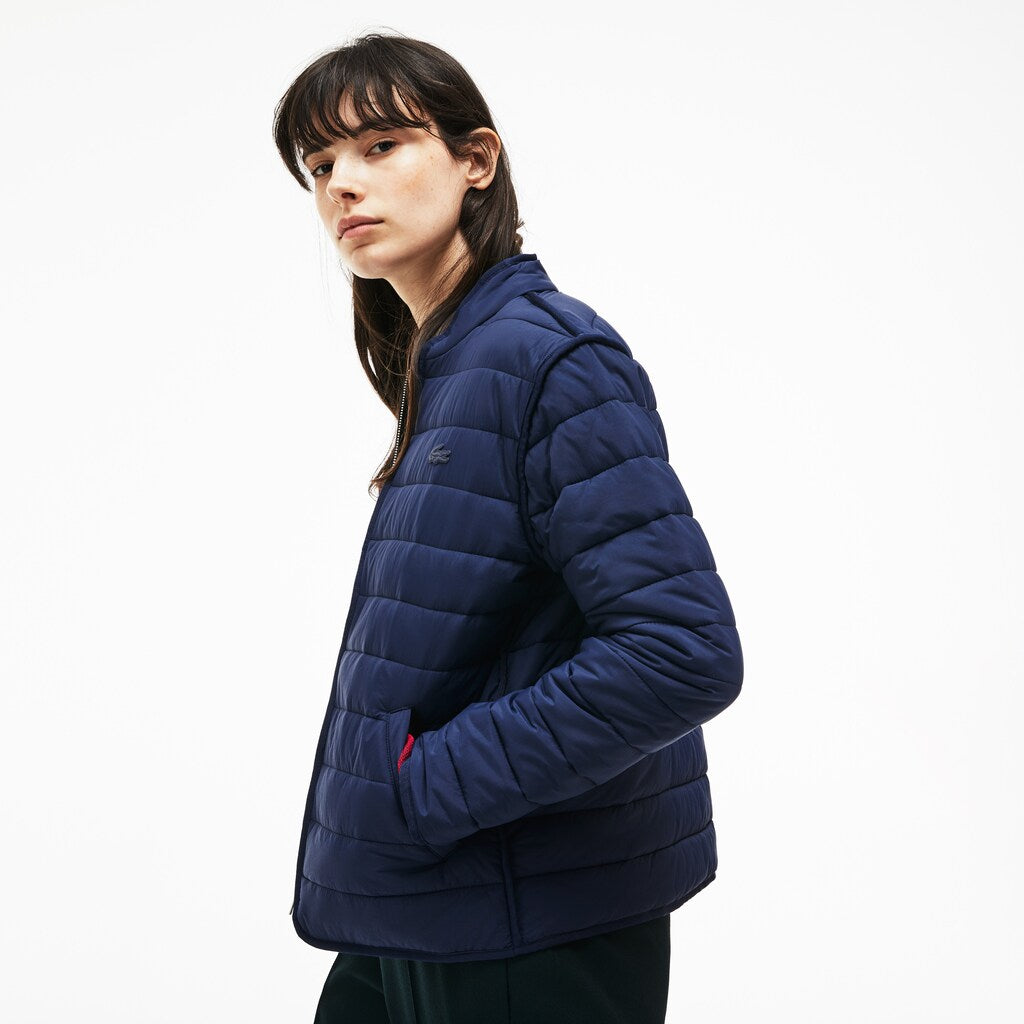 Women's Zippered Quilted Soft Taffeta Jacket / Lacoste