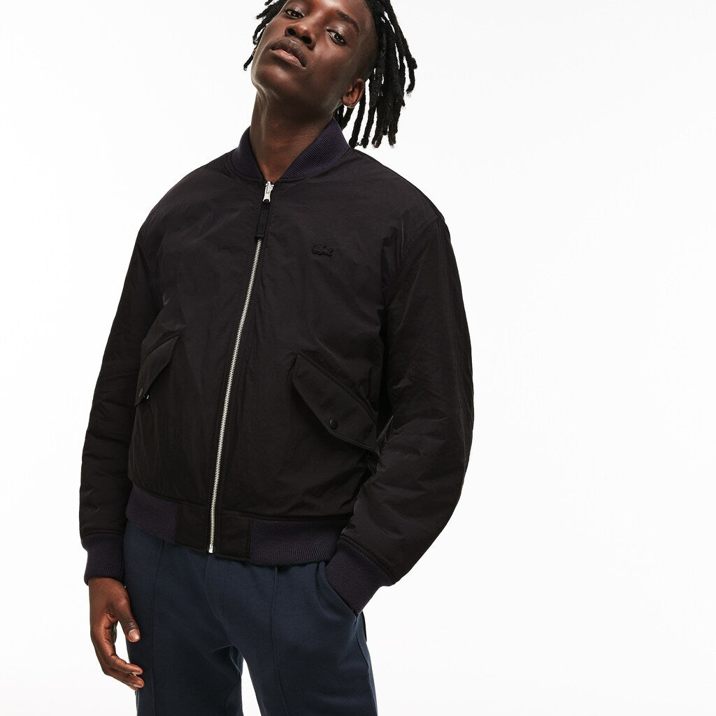 Unisex LIVE Reversible Nylon And Fleece Bomber Jacket / Lacoste