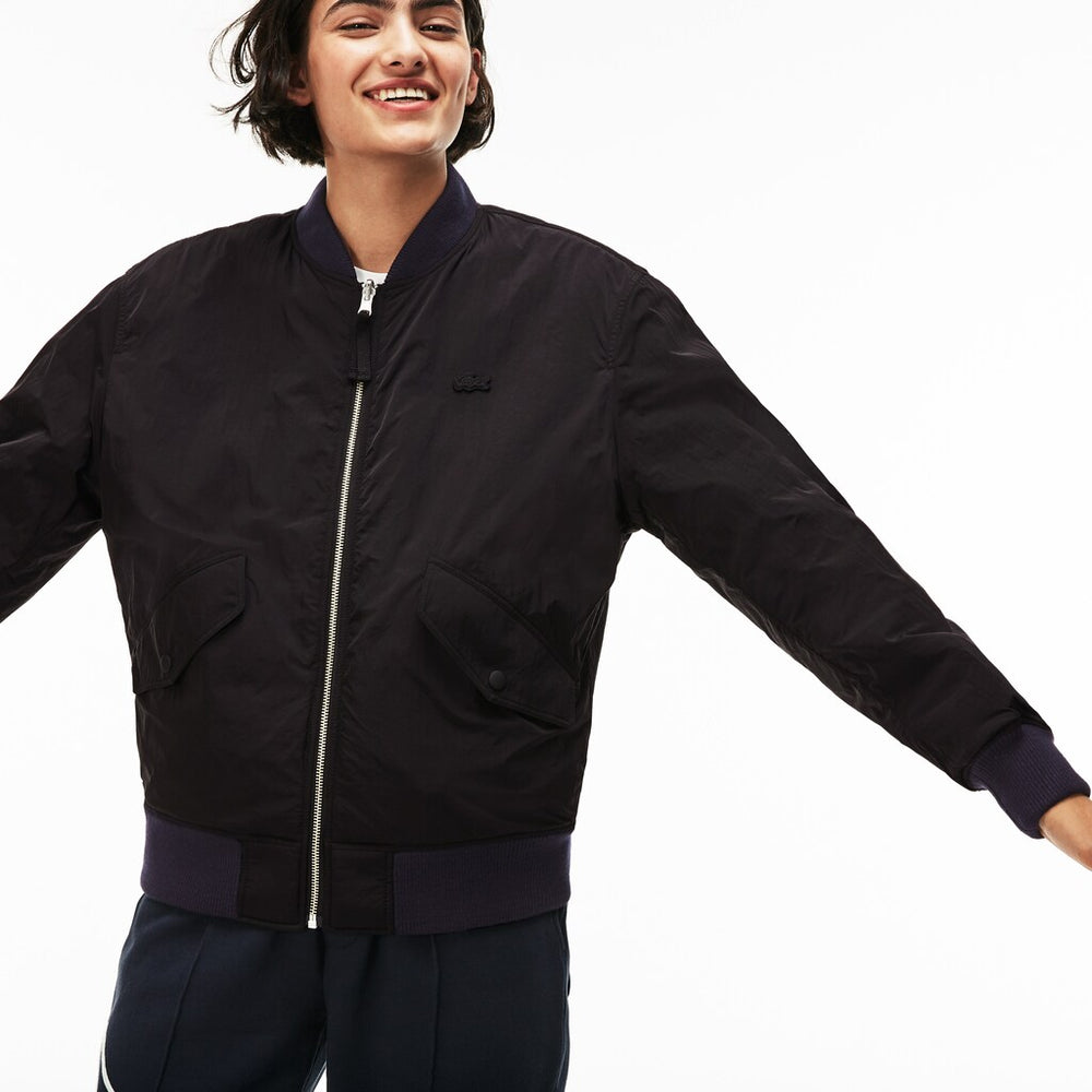 Unisex LIVE Reversible Nylon And Fleece Bomber Jacket / Lacoste