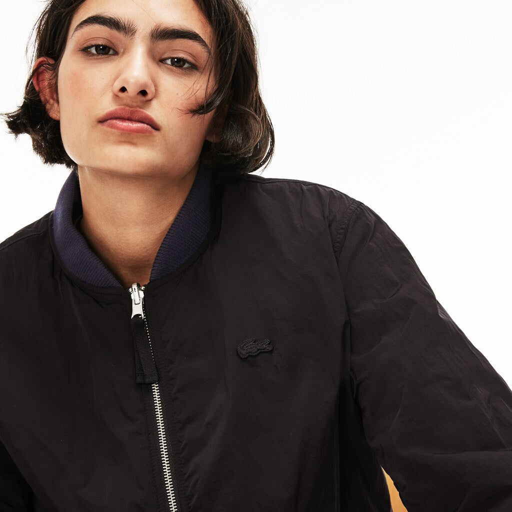 Unisex LIVE Reversible Nylon And Fleece Bomber Jacket / Lacoste