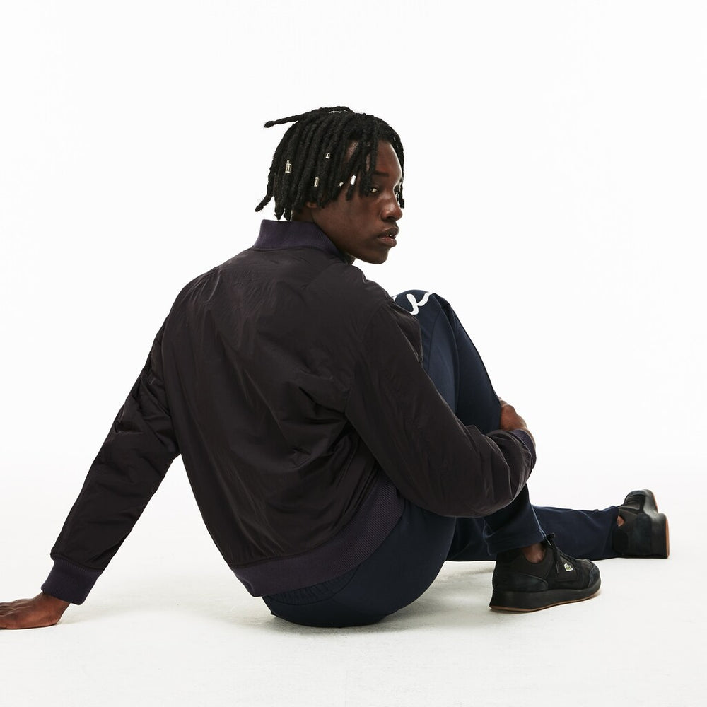 Unisex LIVE Reversible Nylon And Fleece Bomber Jacket / Lacoste